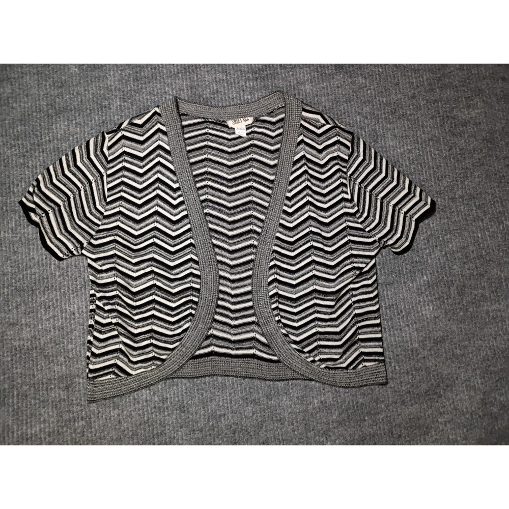 Sweet Kizz Women's Chevron Pattern Open Cardigan Size 2X Made In The U.S.A.